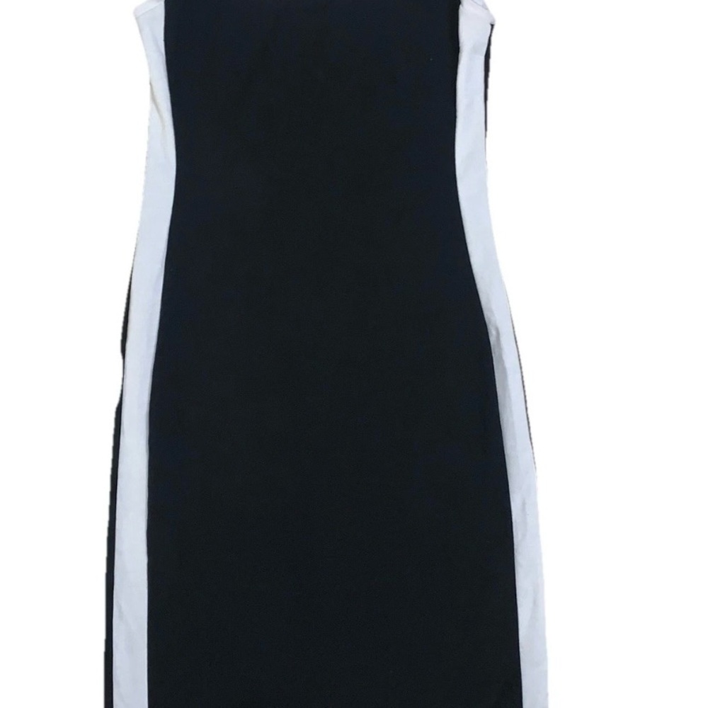 Sexy Elegant Black and White Sleeveless Dress Bodycon Sz S